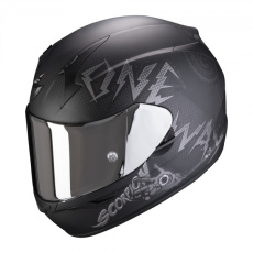 Moto přilba SCORPION EXO-390 ONEWAY matná černo/stříbrná Moto přilba SCORPION EXO-390 ONEWAY matná černo/stříbrná