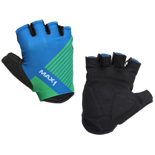 dětské krátkoprsté rukavice MAX1 Raceday 5-6 let modro/zelené