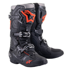 boty TECH 10, ALPINESTARS (černá/červená fluo/šedá) 2025 boty TECH 10, ALPINESTARS (černá/červená fluo/šedá) 2025