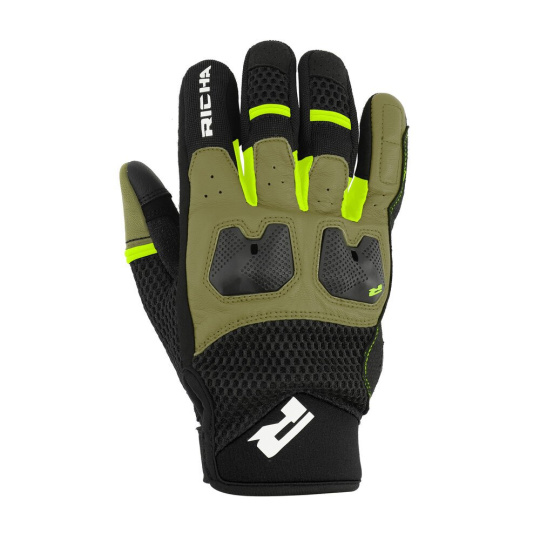 Moto rukavice RICHA MONACO MESH černé/fluo žluté