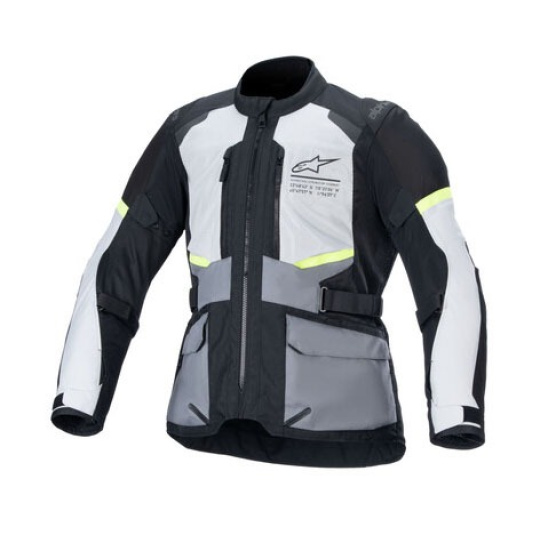 bunda ANDES AIR DRYSTAR, ALPINESTARS (světle šedá/tmavě šedá/černá/žlutá fluo) 2024