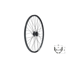 KELLYS Zapletené kolo přední KLS DRAFT Dynamo DSC, 27,5", black KELLYS Zapletené kolo přední KLS DRAFT Dynamo DSC, 27,5", black