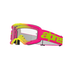 brýle VISION 5 WORDMARK, ALPINESTARS (růžová/žlutá fluo, čiré plexi) 2025 brýle VISION 5 WORDMARK, ALPINESTARS (růžová/žlutá fluo, čiré plexi) 2025