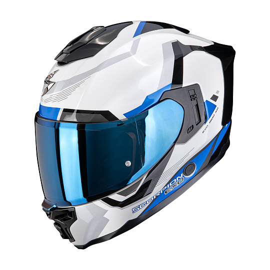 Moto přilba SCORPION EXO-1500 AIR ARENA bílo/modrá
