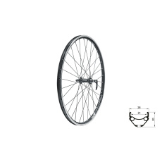 KELLYS Zapletené kolo přední KLS DRAFT V-brake F, 28/29", black KELLYS Zapletené kolo přední KLS DRAFT V-brake F, 28/29", black