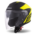 přilba Jet Tech Corso, CASSIDA (černá matná/žlutá fluo)