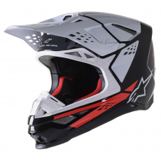 přilba SUPERTECH S-M8 FACTORY 2022, ALPINESTARS (černá/bílá/červená fluo lesklá) přilba SUPERTECH S-M8 FACTORY 2022, ALPINESTARS (černá/bílá/červená fluo lesklá)