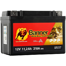 baterie AGM PLUS 12V, BGTZ14-S, 11,2Ah, 210A, BANNER Bike Bull AGM PLUS 150x87x110