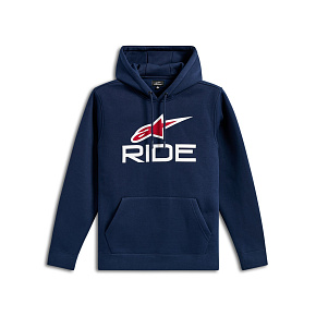 mikina RIDE HOODIE 3, ALPINESTARS (modrá/bílá/červená/)