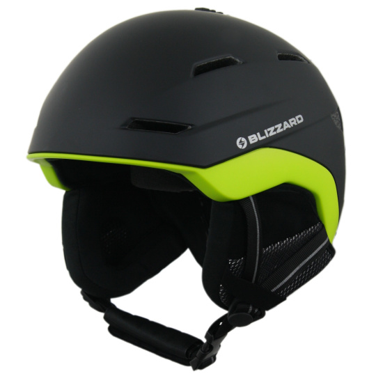 BLIZZARD Bormio ski helmet, black matt/neon yellow matt, 2022