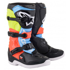 boty TECH 3S YOUTH, ALPINESTARS, dětské (černá/žlutá fluo/červená fluo)