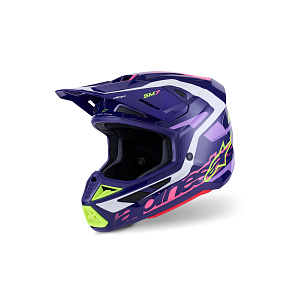 přilba SUPERTECH S-M7 DEED, ALPINESTARS (fialová/růžová/bílá/žlutá fluo) 2027 přilba SUPERTECH S-M7 DEED, ALPINESTARS (fialová/růžová/bílá/žlutá fluo) 2027