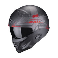 Moto přilba SCORPION EXO-COMBAT II XENON matná černo/červená Moto přilba SCORPION EXO-COMBAT II XENON matná černo/červená