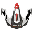 kšilt pro přilby N312 TRACK, NOX (bílá,červená)