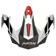 kšilt pro přilby N312 TRACK, NOX (bílá,červená) kšilt pro přilby N312 TRACK, NOX (bílá,červená)