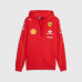 Týmová mikina s kapucí Scuderia Ferrari F1 červená - XXL