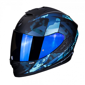 Moto přilba SCORPION EXO-1400 AIR SYLEX matná černo/modrá Moto přilba SCORPION EXO-1400 AIR SYLEX matná černo/modrá