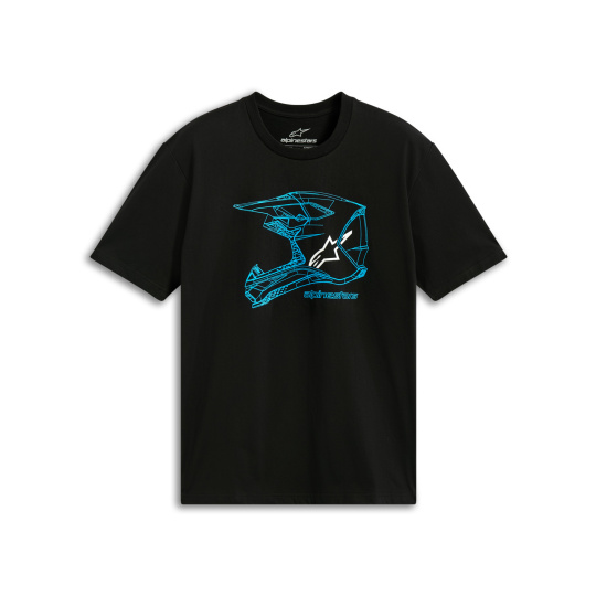 triko MX HELMET CSF, ALPINESTARS (černá/modrá)