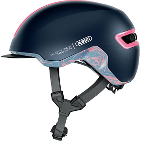 cyklo přilba se světlem HUD-Y midnight blue, ABUS (modrá) cyklo přilba se světlem HUD-Y midnight blue, ABUS (modrá)