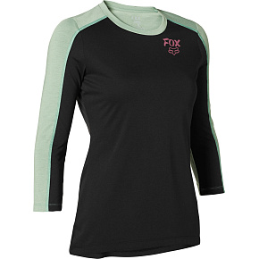 Dámský dres Fox W Ranger Dr 3/4 Jersey Black/Green Dámský dres Fox W Ranger Dr 3/4 Jersey Black/Green