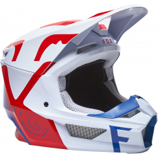 Pánská přilba Fox V1 Skew Helmet, Ece White/Red/Blue Pánská přilba Fox V1 Skew Helmet, Ece White/Red/Blue