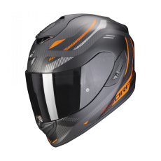 Moto přilba SCORPION EXO-1400 EVO CARBON AIR KYDRA matná černo/oranžová