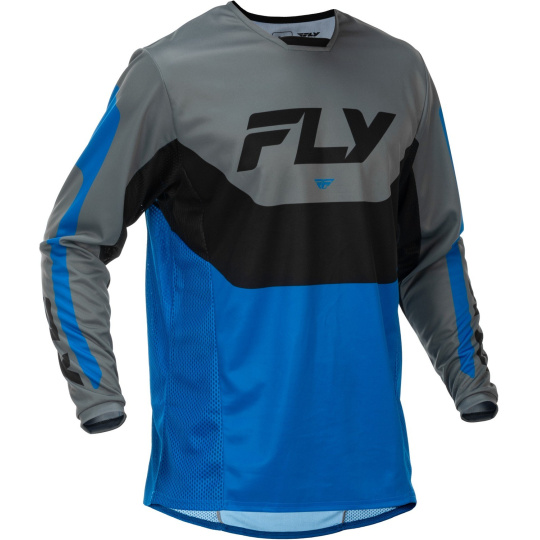 dres KINETIC, FLY RACING - USA 2026 (modrá/šedá/černá)