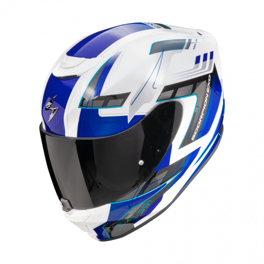 Moto přilba SCORPION EXO-391 CAPTOR bílo/modrá