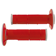 gripy Racing (dvouvrstvé, měkké), RTECH (červeno-šedé, pár, délka 116 mm) gripy Racing (dvouvrstvé, měkké), RTECH (červeno-šedé, pár, délka 116 mm)