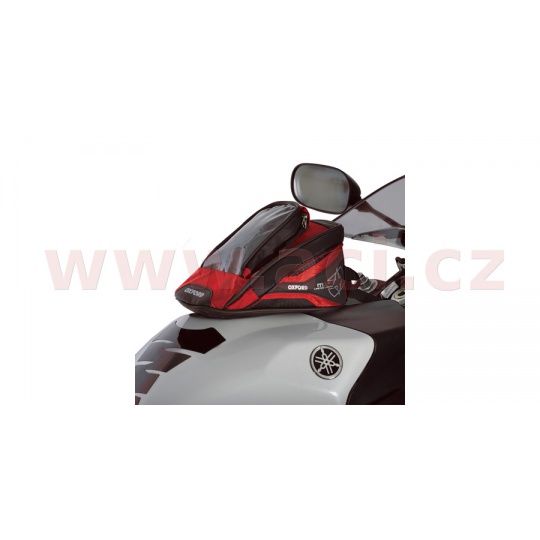 tankbag na motocykl M1R Micro, OXFORD (černý/červený, objem 1 l)