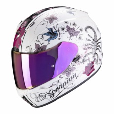 Moto přilba SCORPION EXO-390 CHICA perleťově bílo/černá Moto přilba SCORPION EXO-390 CHICA perleťově bílo/černá