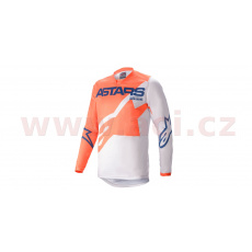 dres RACER BRAAP 2021, ALPINESTARS (světle šedá/oranžová/modrá) dres RACER BRAAP 2021, ALPINESTARS (světle šedá/oranžová/modrá)