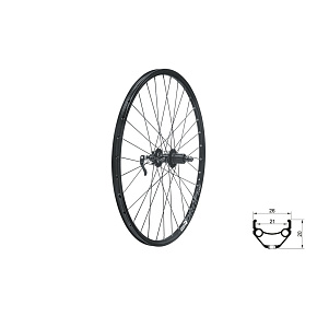 KELLYS Zapletené kolo zadní KLS DRAFT DSC R, 27,5", black