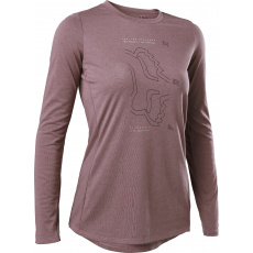 Dámský cyklo dres Fox W Ranger Dr Ls Jersey Plum Perfect * Dámský cyklo dres Fox W Ranger Dr Ls Jersey Plum Perfect *