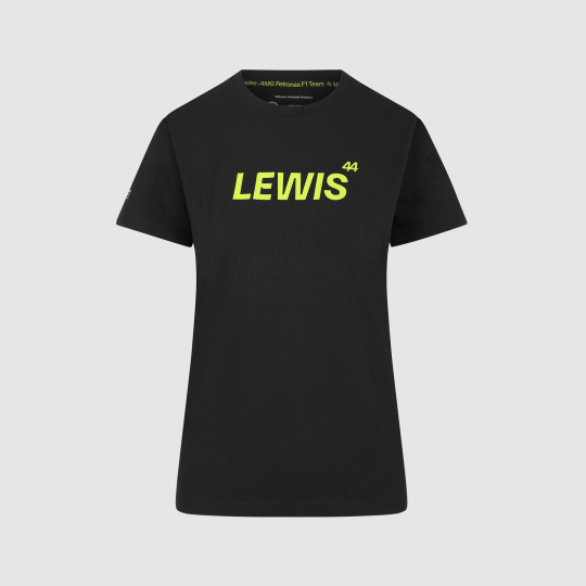 Volnočasové dámské tričko Lewis Hamilton - Mercedes AMG F1 černé - XS
