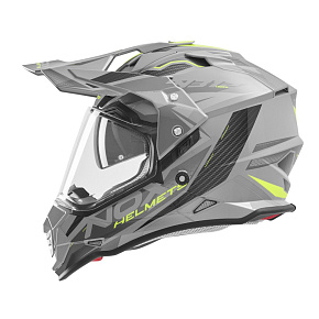 přilba N312 TRACK, NOX (šedá, žlutá fluo) 2026