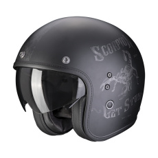 Moto přilba SCORPION BELFAST EVO PIQUE matná černo/stříbrná Moto přilba SCORPION BELFAST EVO PIQUE matná černo/stříbrná