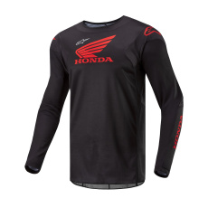 dres RACER ICONIC HONDA kolekce, ALPINESTARS (černá/červená) 2025 dres RACER ICONIC HONDA kolekce, ALPINESTARS (černá/červená) 2025