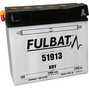 baterie 12V, 51913, 19Ah, 210A, konvenční 186x82x171, FULBAT (vč. balení elektrolytu)