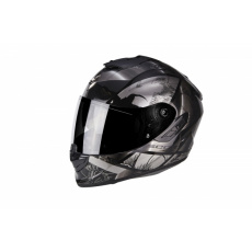 Moto přilba SCORPION EXO-1400 AIR PATCH černo/stříbrná Moto přilba SCORPION EXO-1400 AIR PATCH černo/stříbrná