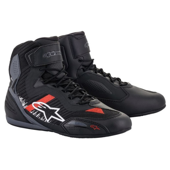 boty FASTER-3 RIDEKNIT, ALPINESTARS (černá/šedá/červená) 2025