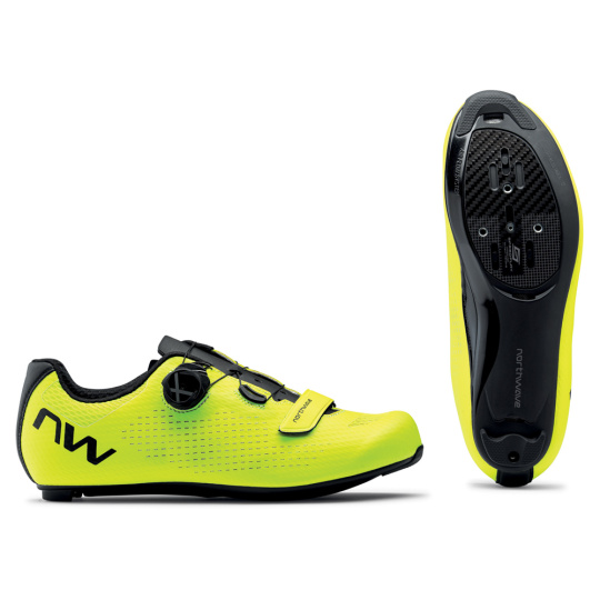 Pánské Road tretry Northwave Storm Carbon 2  Yellow Fluo/Black