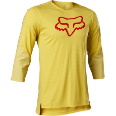 Pánský cyklo dres Fox Flexair 3/4 Delta Jersey Pear Yellow Pánský cyklo dres Fox Flexair 3/4 Delta Jersey Pear Yellow