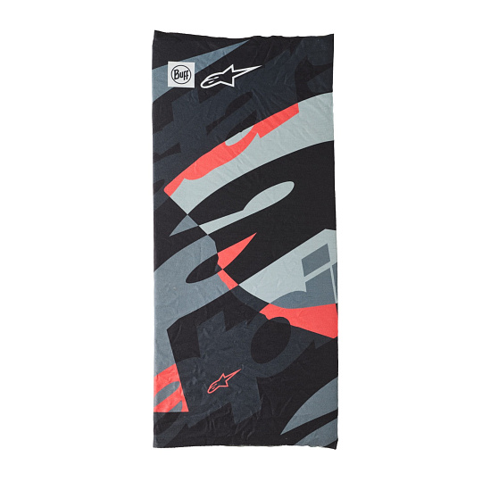 nákrčník BUFF MOGRESS, ALPINESTARS (camo/černá/červená fluo/šedá) 2026