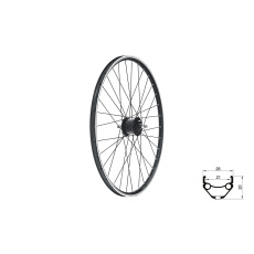 KELLYS Zapletené kolo přední KLS DRAFT Dynamo V-brake, 28/29", black KELLYS Zapletené kolo přední KLS DRAFT Dynamo V-brake, 28/29", black