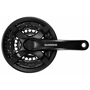 kliky SHIMANO Tourney FC-TY501-L, 170mm, 48-38-28 zubů, černé s krytem, v krabičce kliky SHIMANO Tourney FC-TY501-L, 170mm, 48-38-28 zubů, černé s krytem, v krabičce