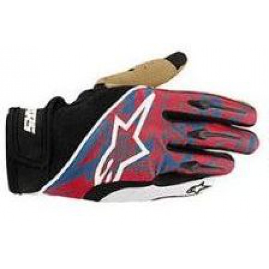 Alpinestars Gravity  rukavice White Red Blue- červené vel. M