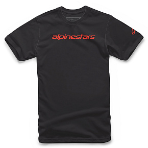 triko LINEAR WORDMARK TEE, ALPINESTARS (černá/červená fluo) triko LINEAR WORDMARK TEE, ALPINESTARS (černá/červená fluo)