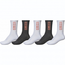 Ponožky Globe Bar Crew Sock 5 Pack Assorted 