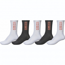 Ponožky Globe Bar Crew Sock 5 Pack Assorted Ponožky Globe Bar Crew Sock 5 Pack Assorted